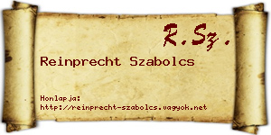 Reinprecht Szabolcs névjegykártya