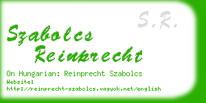 szabolcs reinprecht business card